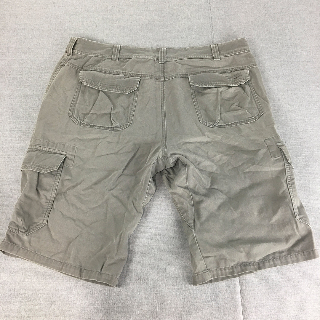 Kathmandu Mens Cargo Shorts Size XL Grey Pockets Outdoor Hiking Utility