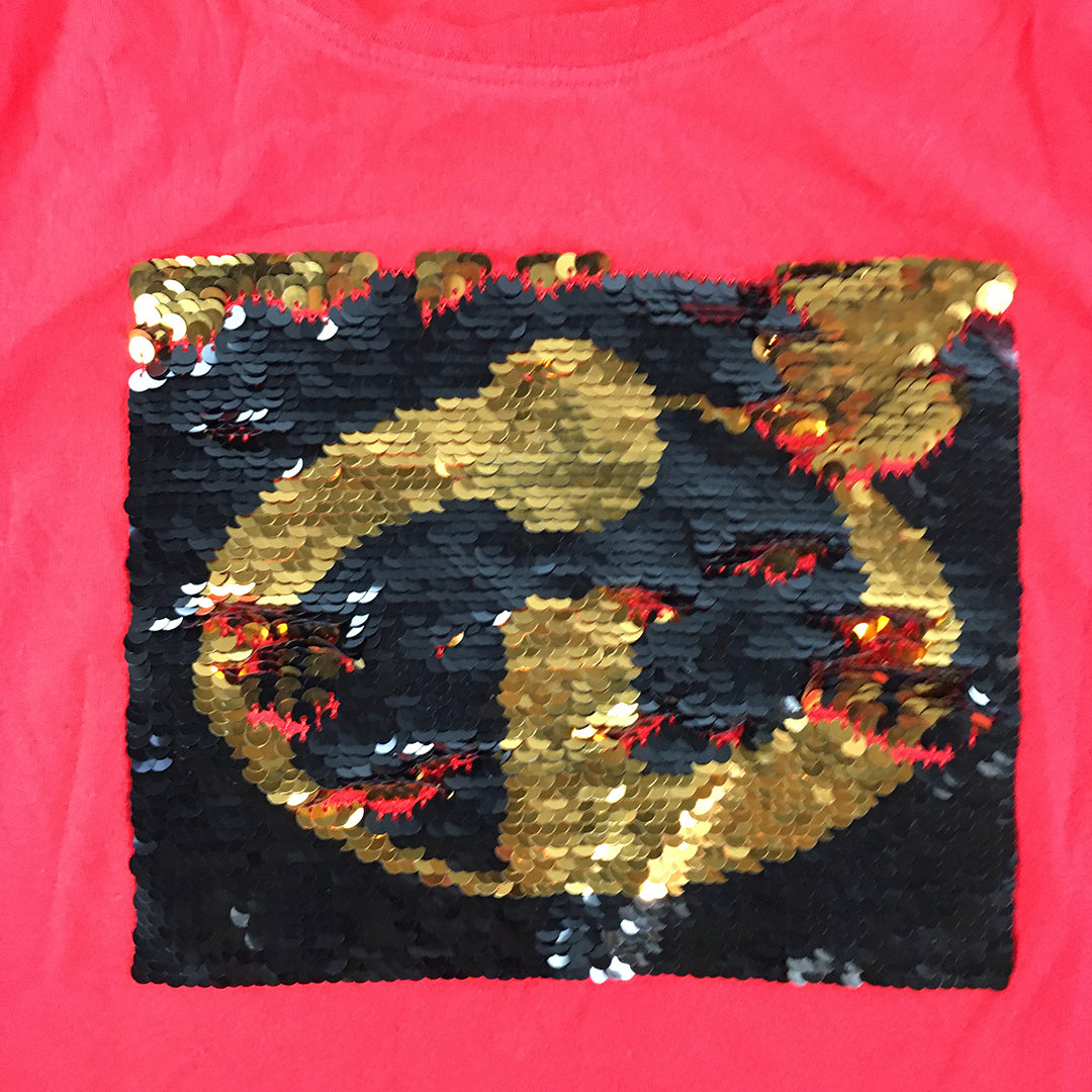 The Incredibles Kids Girls T-Shirt Size 16 Red Sequin Logo Disney Top