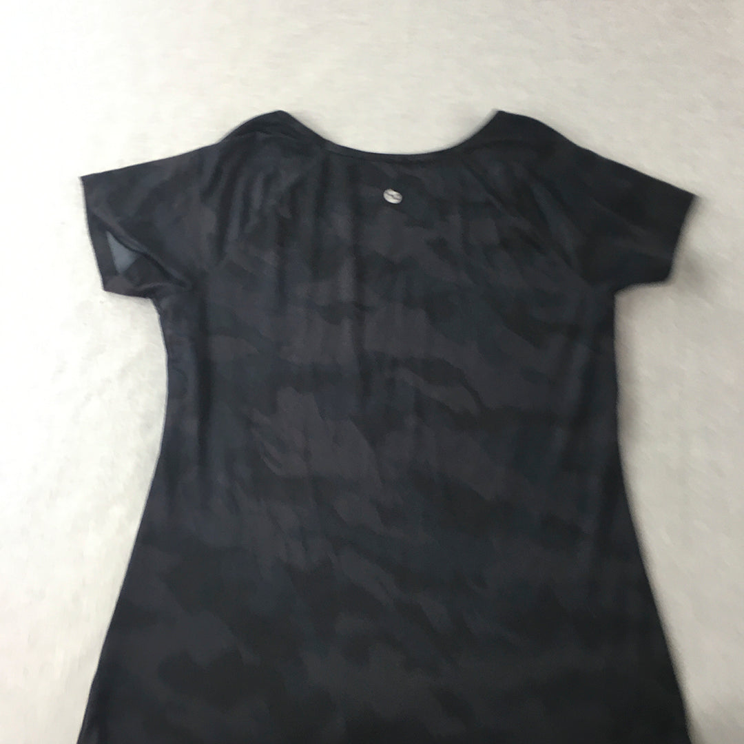 RBX Active Womens T-Shirt Size M Black Short Sleeve V-Neck Top