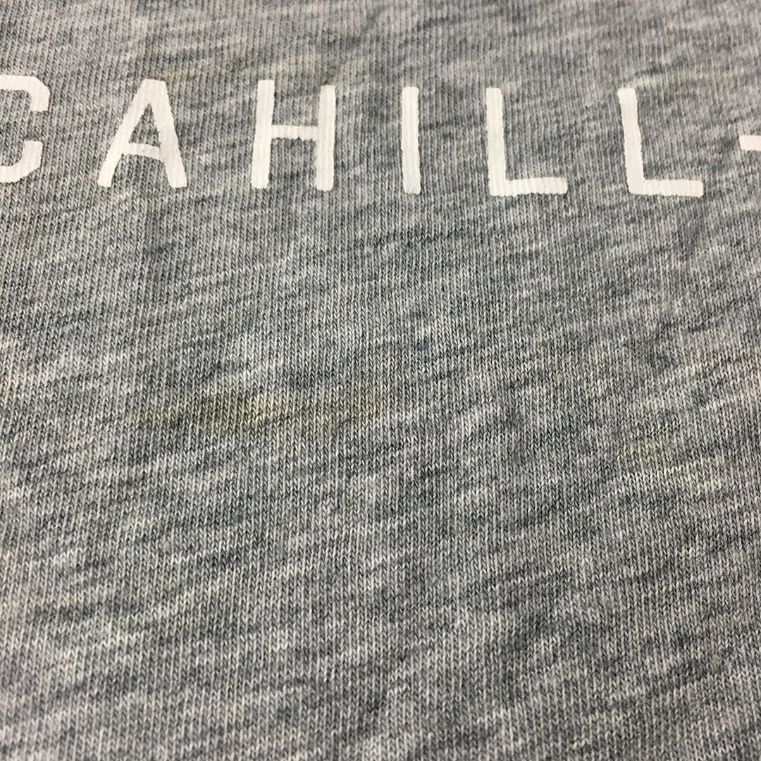 Tim Cahill Plus Mens T-Shirt Size L Grey Logo Short Sleeve Layered Cahill +