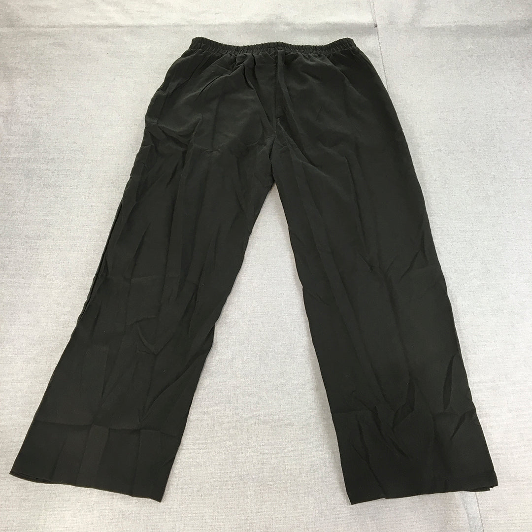 NEW Incerun Mens Jogger Pants Size L Black Elastic Waist Tracksuit