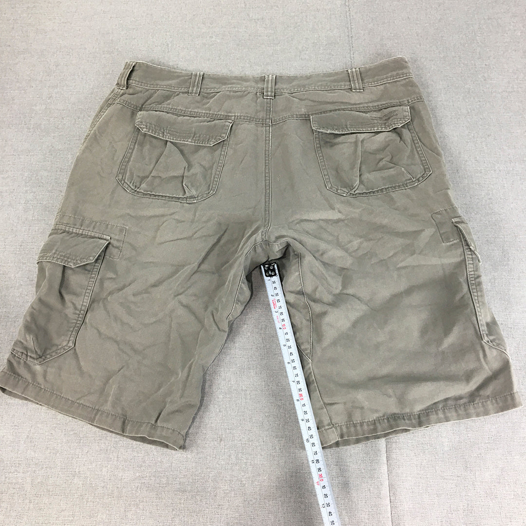 Kathmandu Mens Cargo Shorts Size XL Grey Pockets Outdoor Hiking Utility