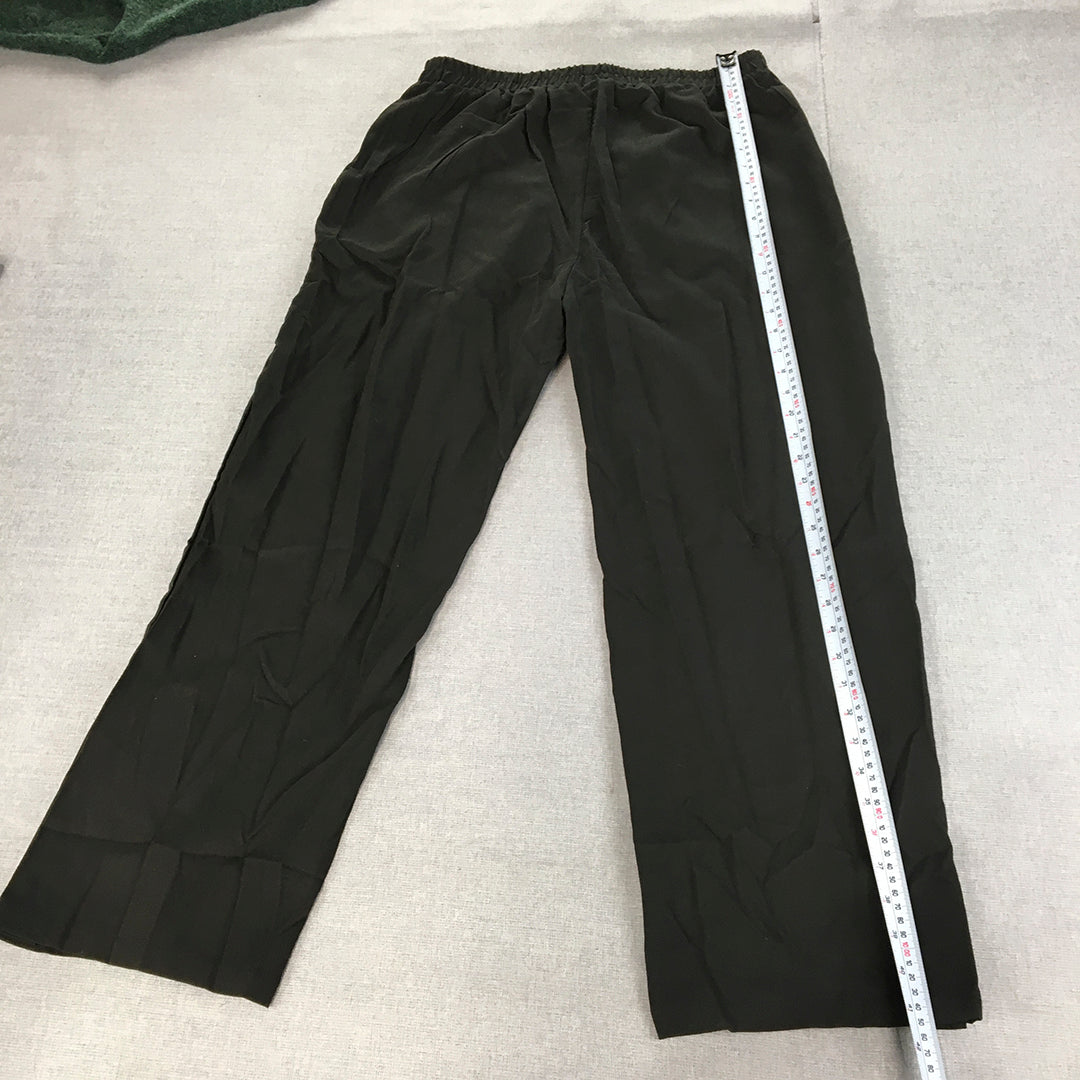 NEW Incerun Mens Jogger Pants Size L Black Elastic Waist Tracksuit