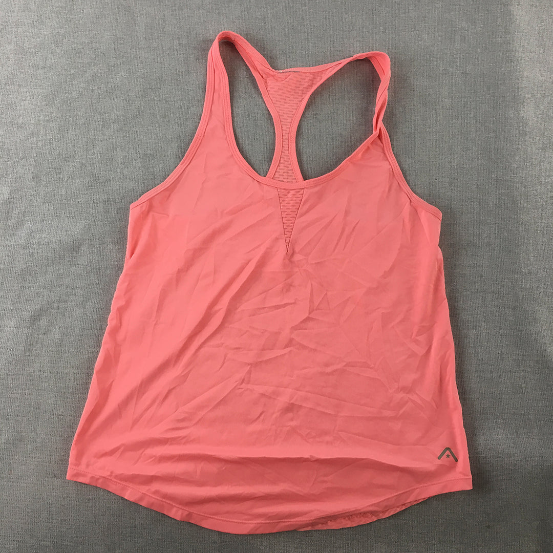 Rockwear Womens Tank Top Size 6 Pink Sleeveless Singlet Shirt Logo