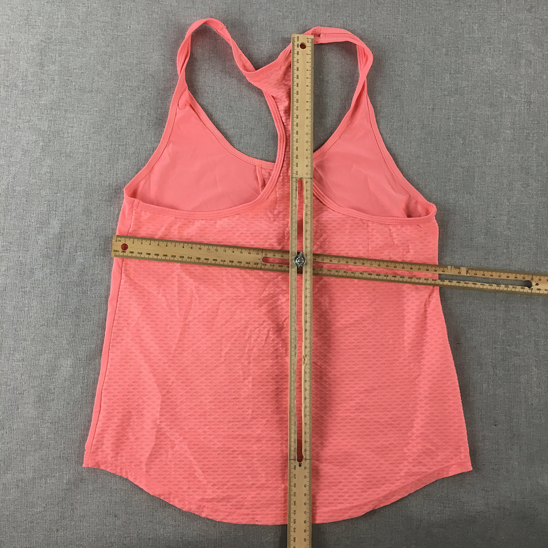 Rockwear Womens Tank Top Size 6 Pink Sleeveless Singlet Shirt Logo