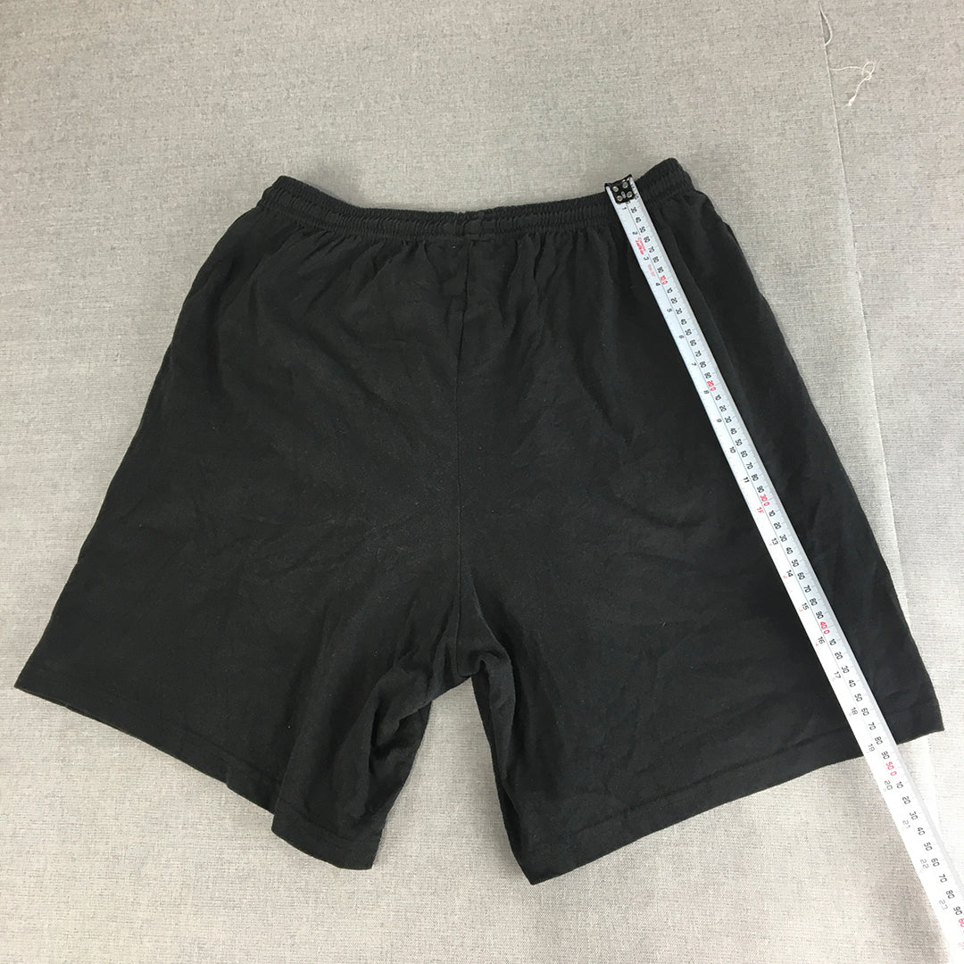 Hanes Mens Shorts Size L Black Pockets Elastic Waist