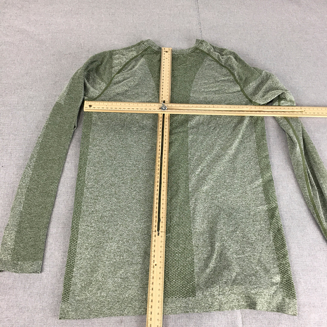 Jed North Womens Shirt Size M Green Long Sleeve Crew Neck Top