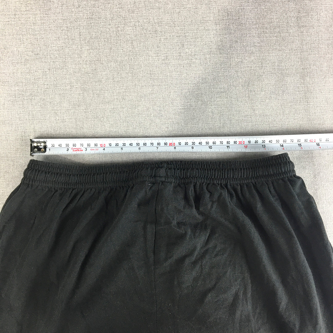 Hanes Mens Shorts Size L Black Pockets Elastic Waist