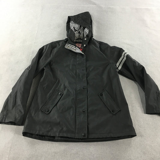 Urban Republic Kids Girls Jacket Size L (14 Years) Black Zip-Up Hoodie Coat