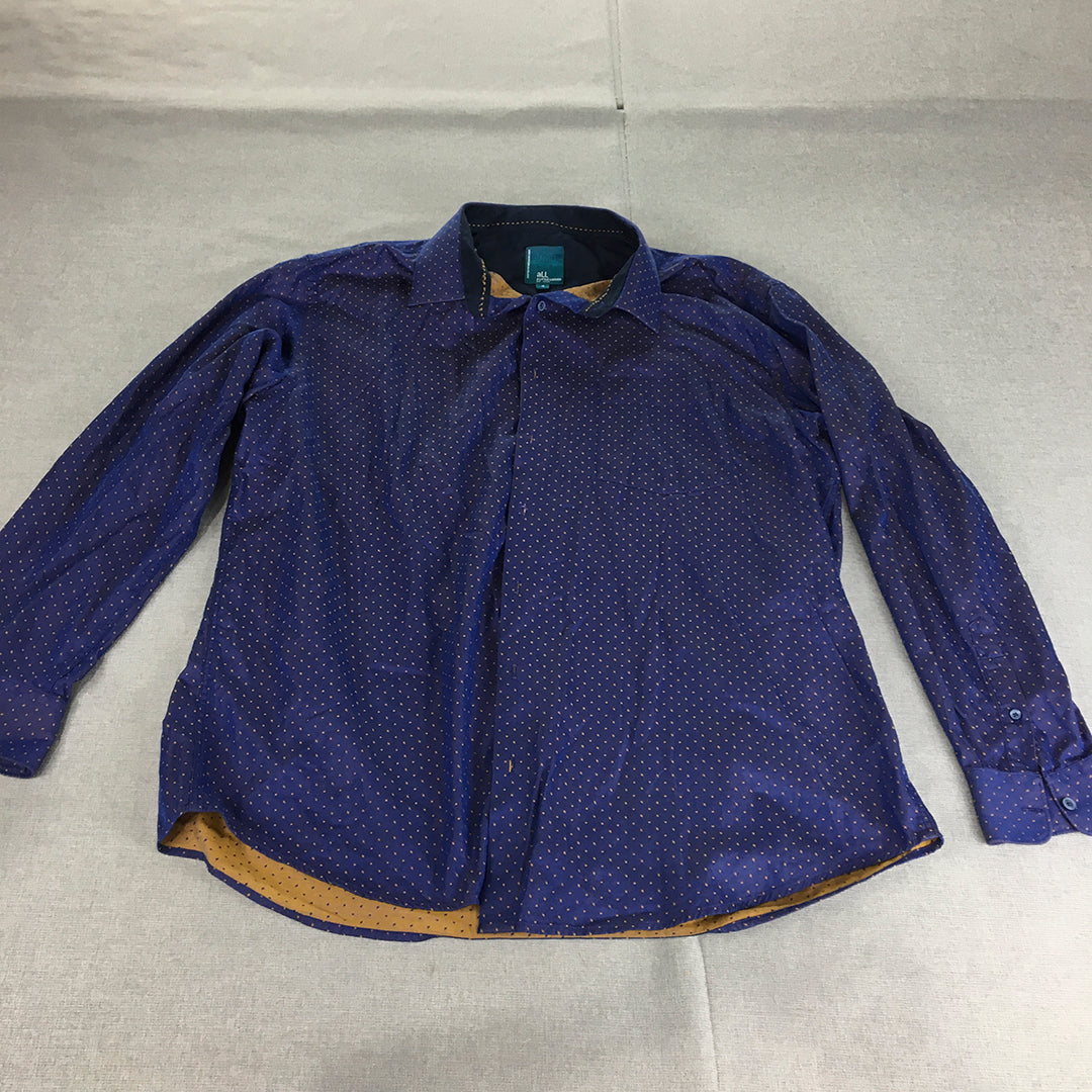 aLL A Little Larger Womens Shirt Size 4 (AUS 3XL) Purple Button-Up Long Sleeve