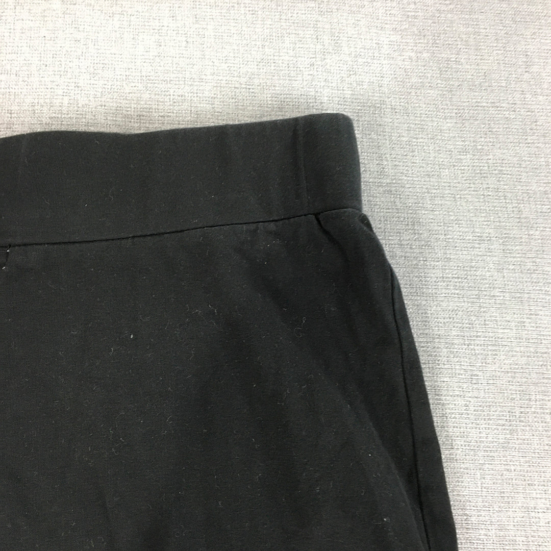 Shanton Womens Skirt Size S Black Elastic Waist Straight