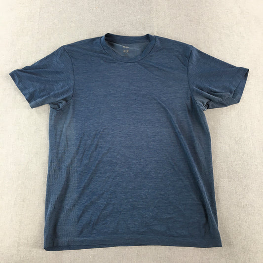 Uniqlo Mens T-Shirt Size L Blue Short Sleeve Athletic Running Workout