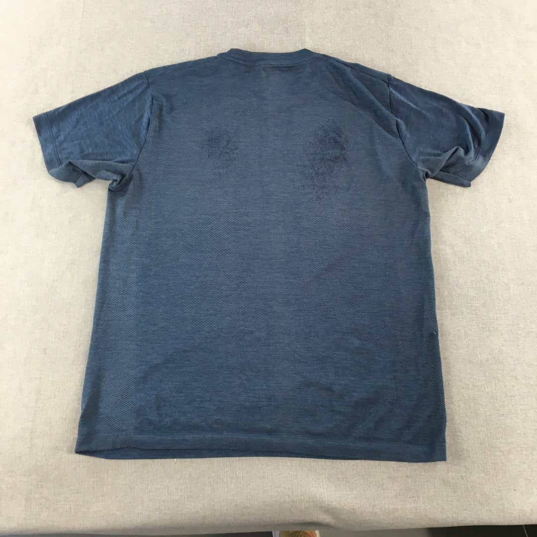 Uniqlo Mens T-Shirt Size L Blue Short Sleeve Athletic Running Workout