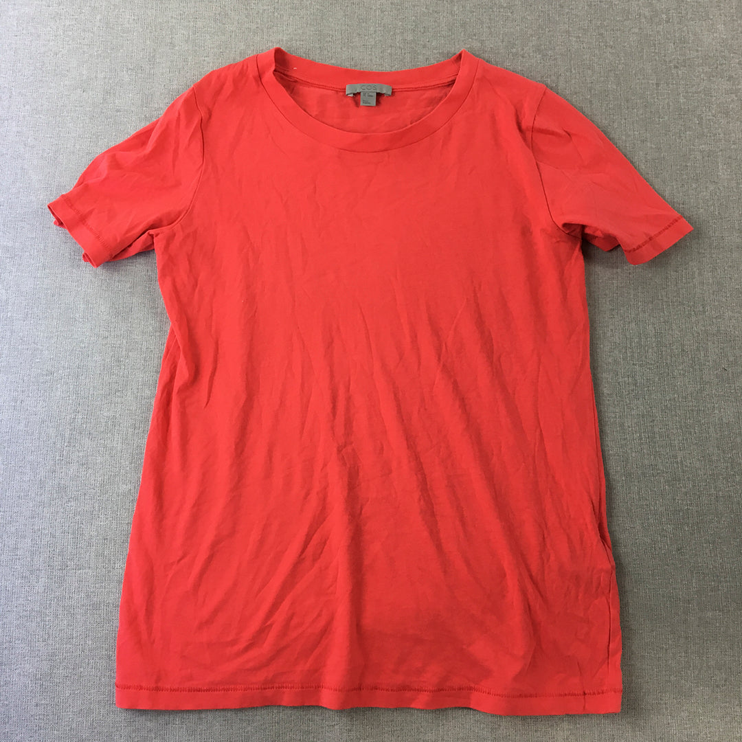 COS Womens T-Shirt Size XS Red Short Sleeve Crew Neck Top