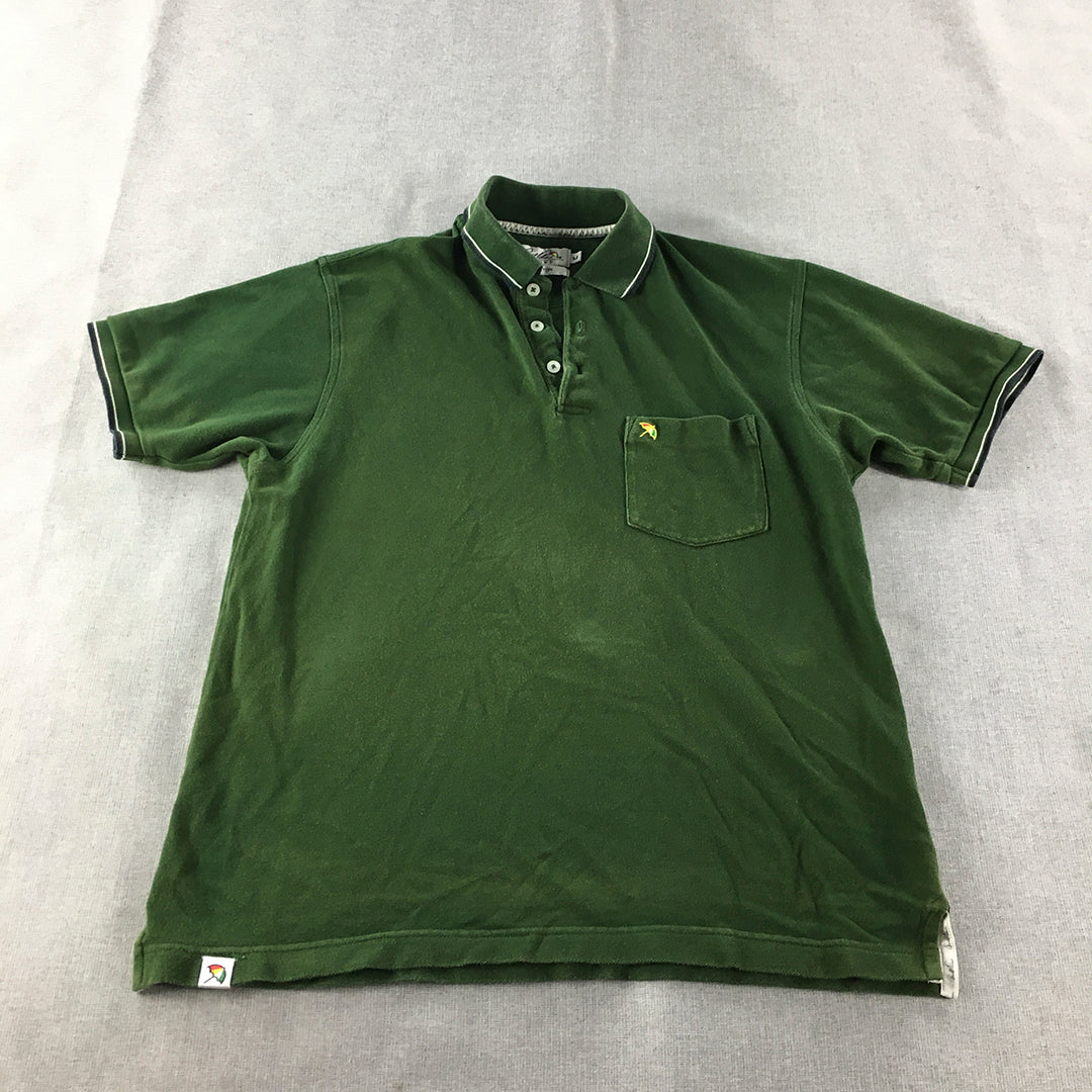 Arnold Palmer Mens Polo Shirt Size M Green Collared Pocket Golf Rugby