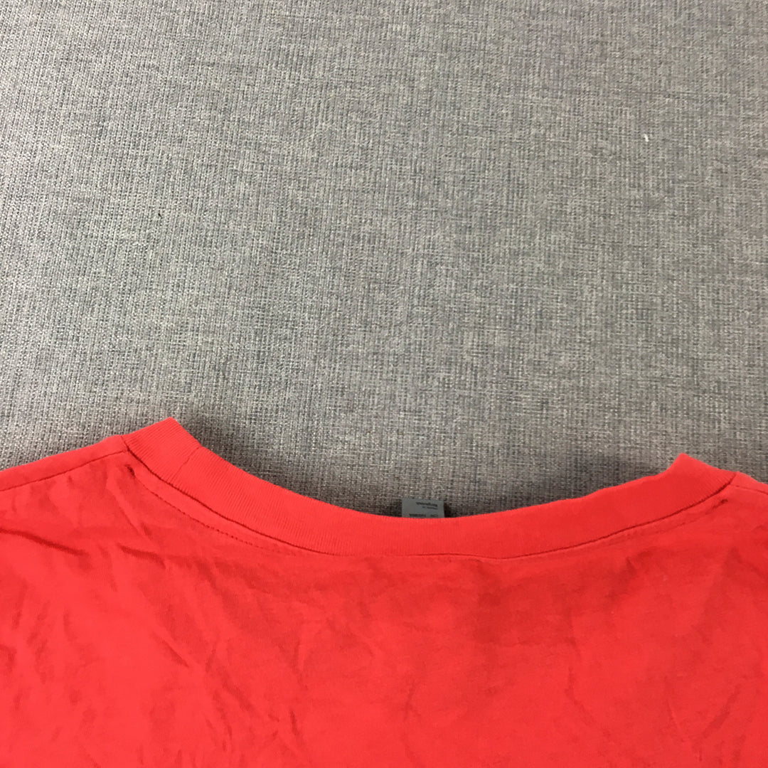 COS Womens T-Shirt Size XS Red Short Sleeve Crew Neck Top