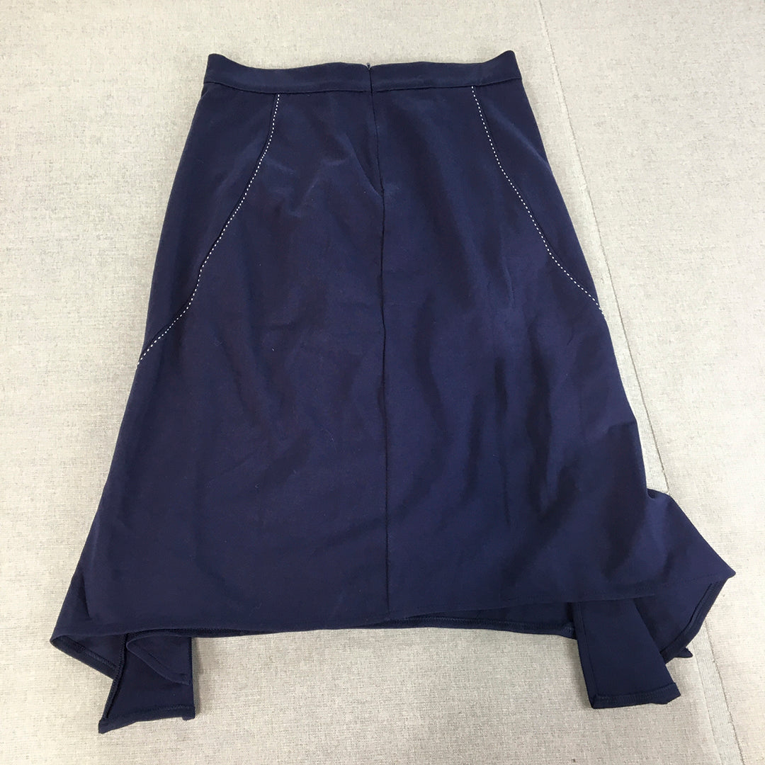 Nishang Huangjiwu Womens A-Line Skirt Size XL Purple Asymmetrical Hem