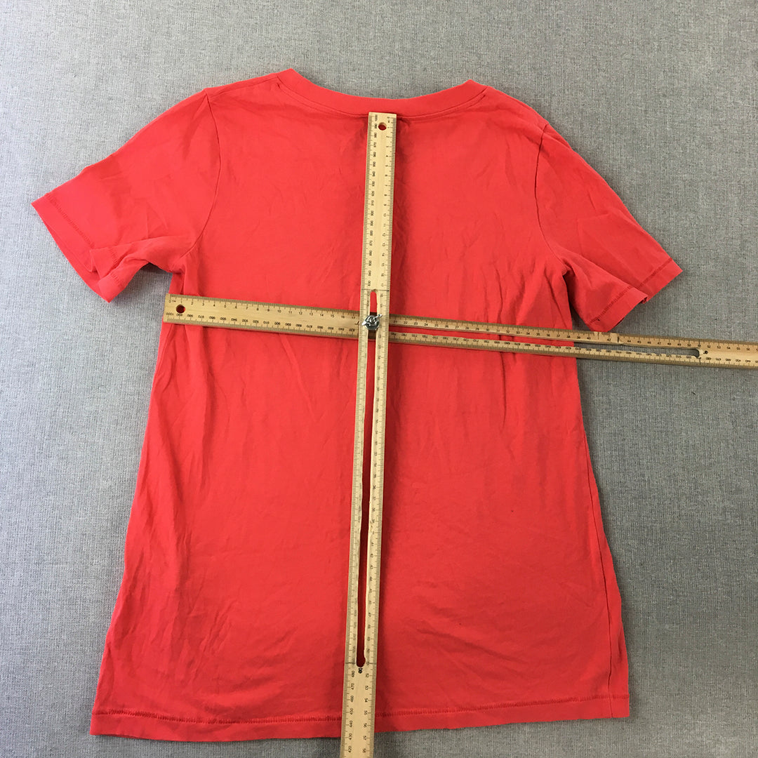 COS Womens T-Shirt Size XS Red Short Sleeve Crew Neck Top