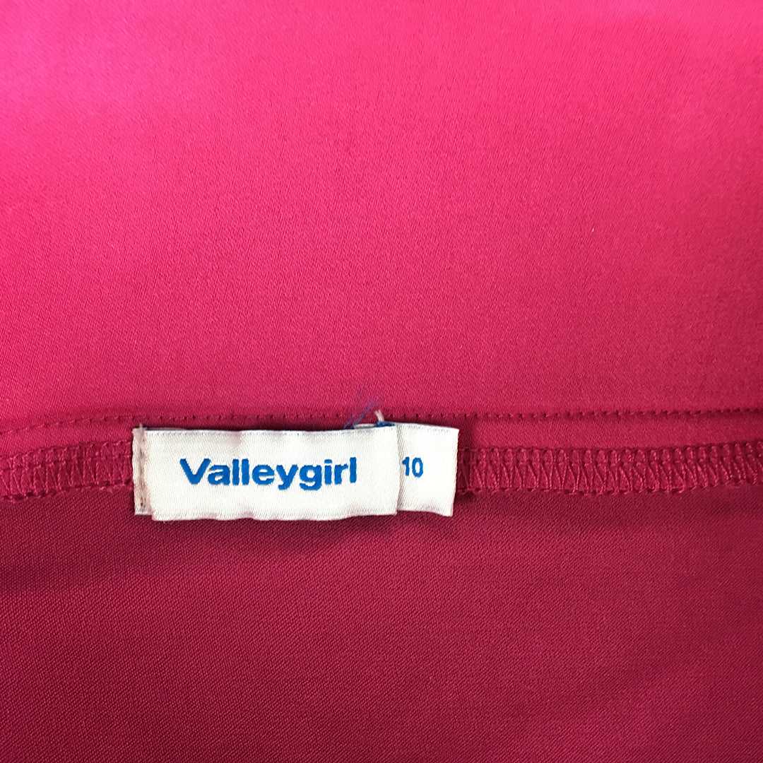 Valleygirl Womens Pencil Skirt Size 10 Hot Pink Midi