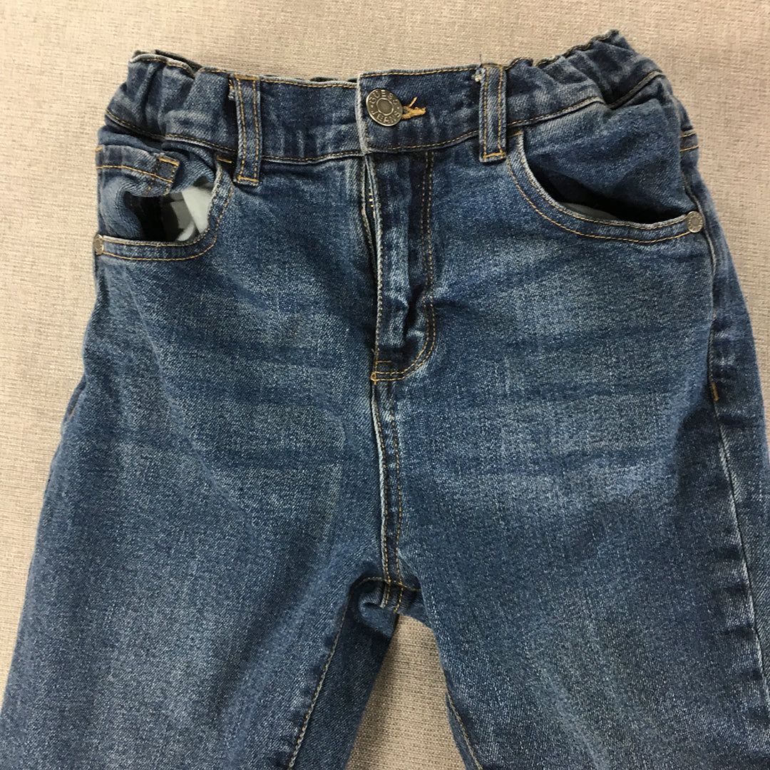 Guess Kids Girls Skinny Jeans Size 10 Blue Dark Wash Elastic Waist Denim