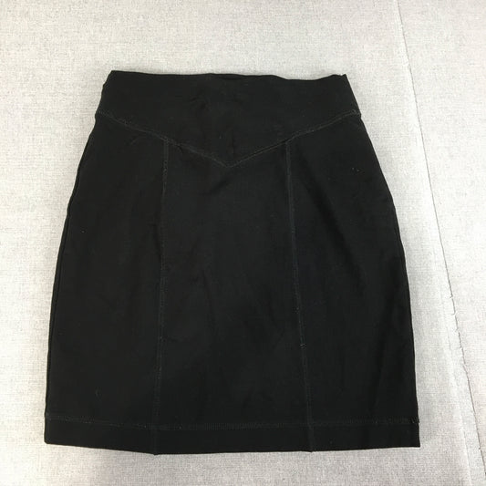 Pilgrim Womens Pencil Skirt Size 8 Black Stretch Mini