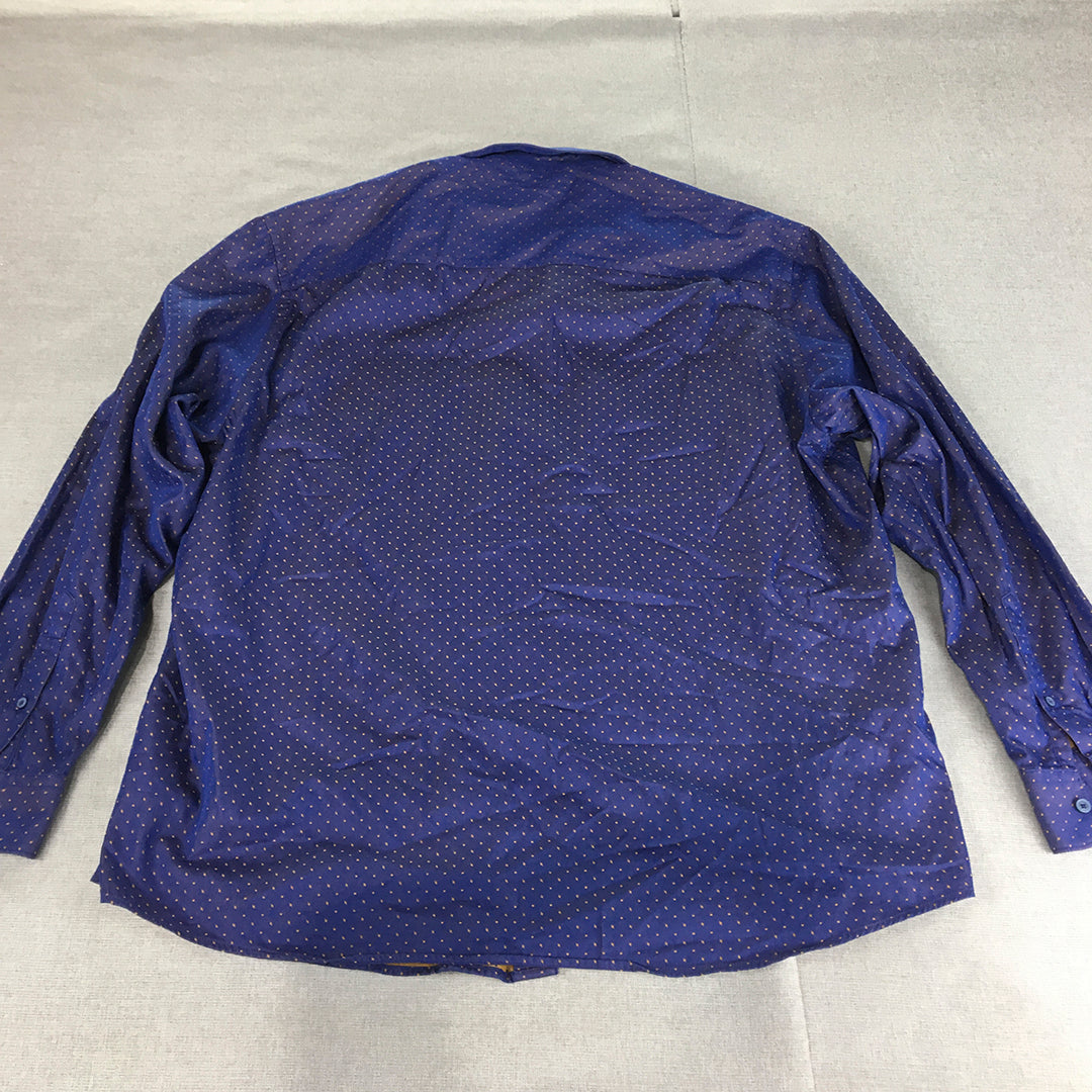 aLL A Little Larger Womens Shirt Size 4 (AUS 3XL) Purple Button-Up Long Sleeve