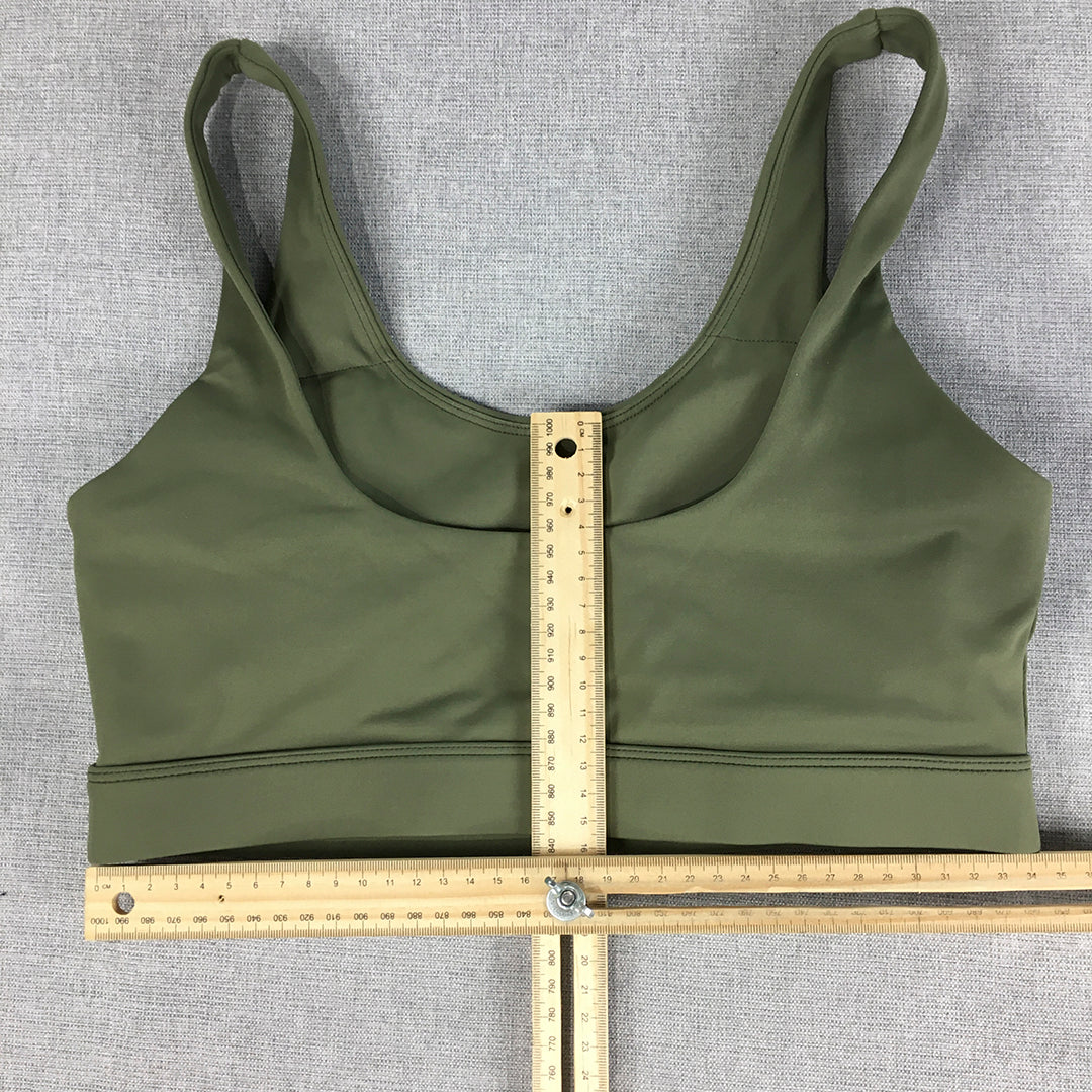 Lilybod Womens Sports Bra Size M Green Activewear Gym Cropped Top