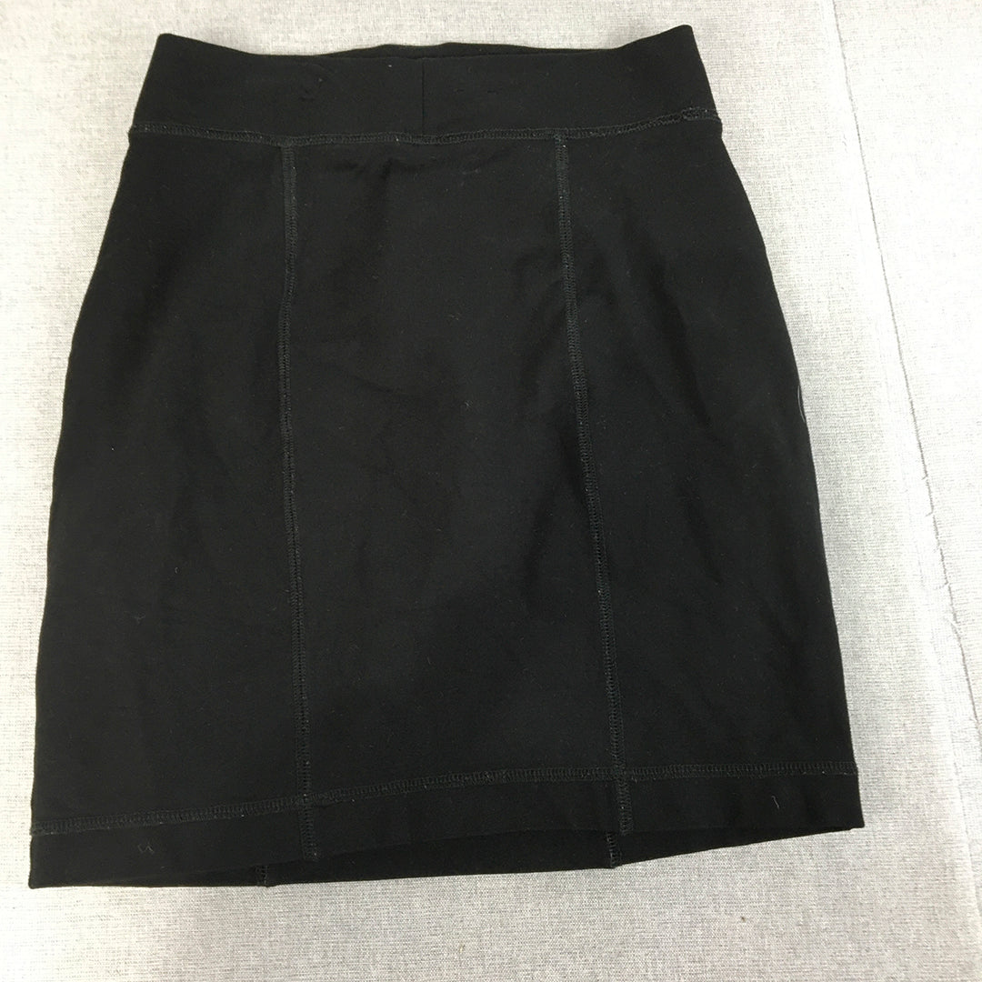 Pilgrim Womens Pencil Skirt Size 8 Black Stretch Mini