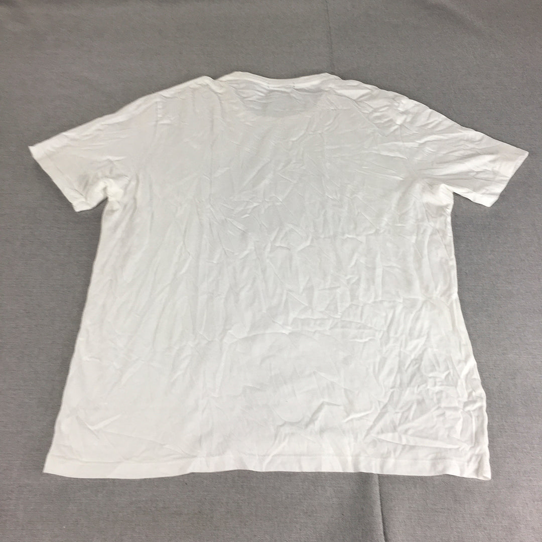 French Connection Mens T-Shirt Size 2XL White Short Sleeve Crew Neck Tee