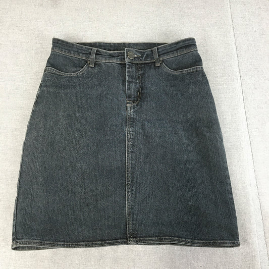 Yessica Womens Denim Skirt Size M (36 EU) Dark Wash A-Line