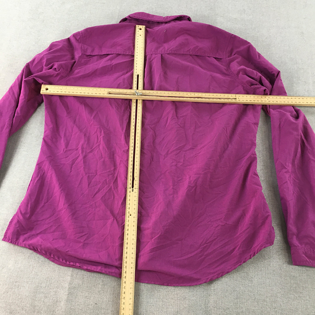 Explore 360 Womens Shirt Size 16 Purple Long Sleeve Outdoor Hiking Button-Up