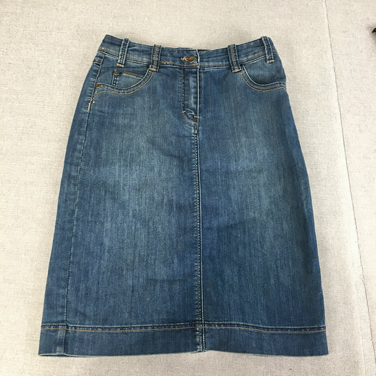 David Lawrence Womens Denim Skirt Size 6 Blue A-Line