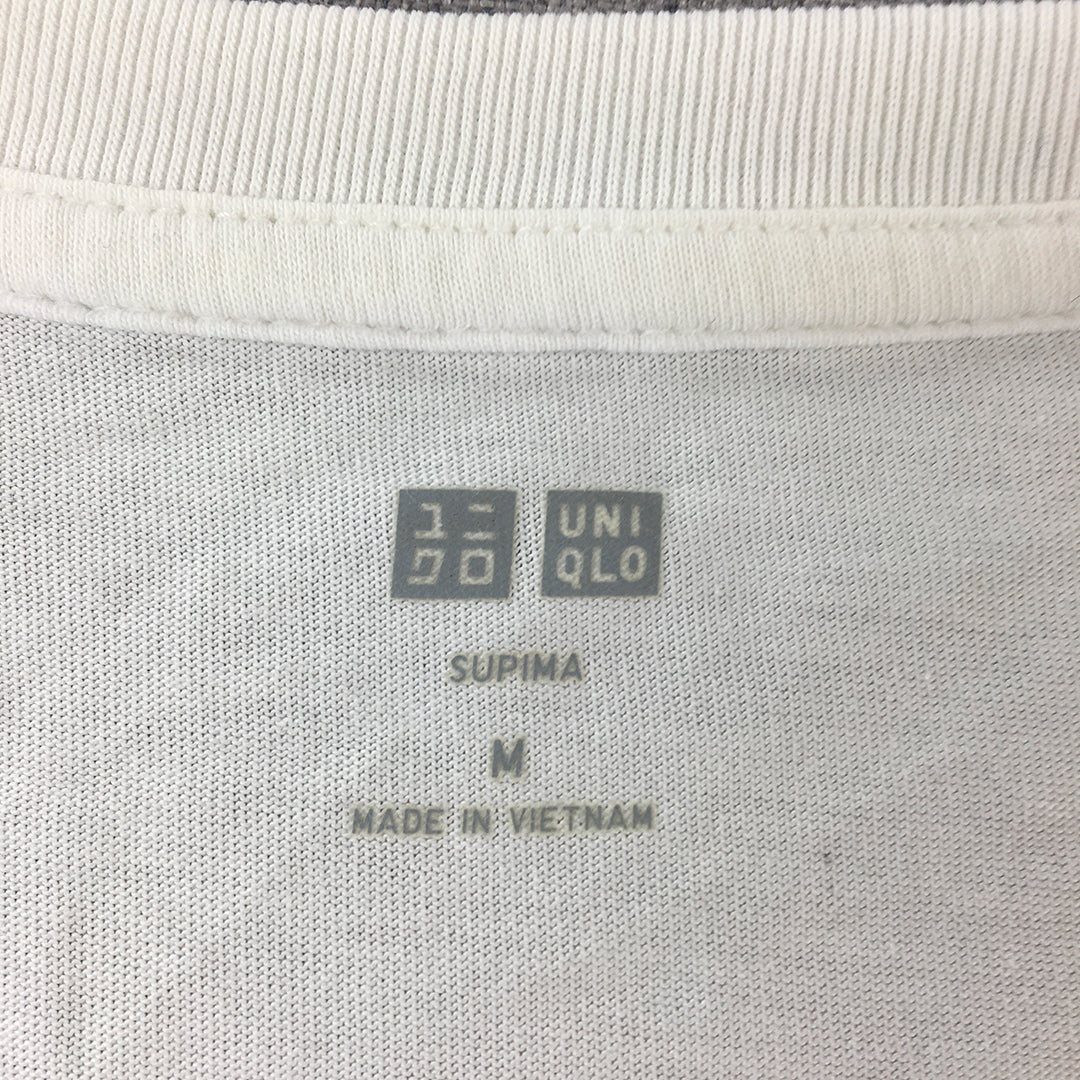 Uniqlo Mens T-Shirt Size M White Short Sleeve Crew Neck Tee