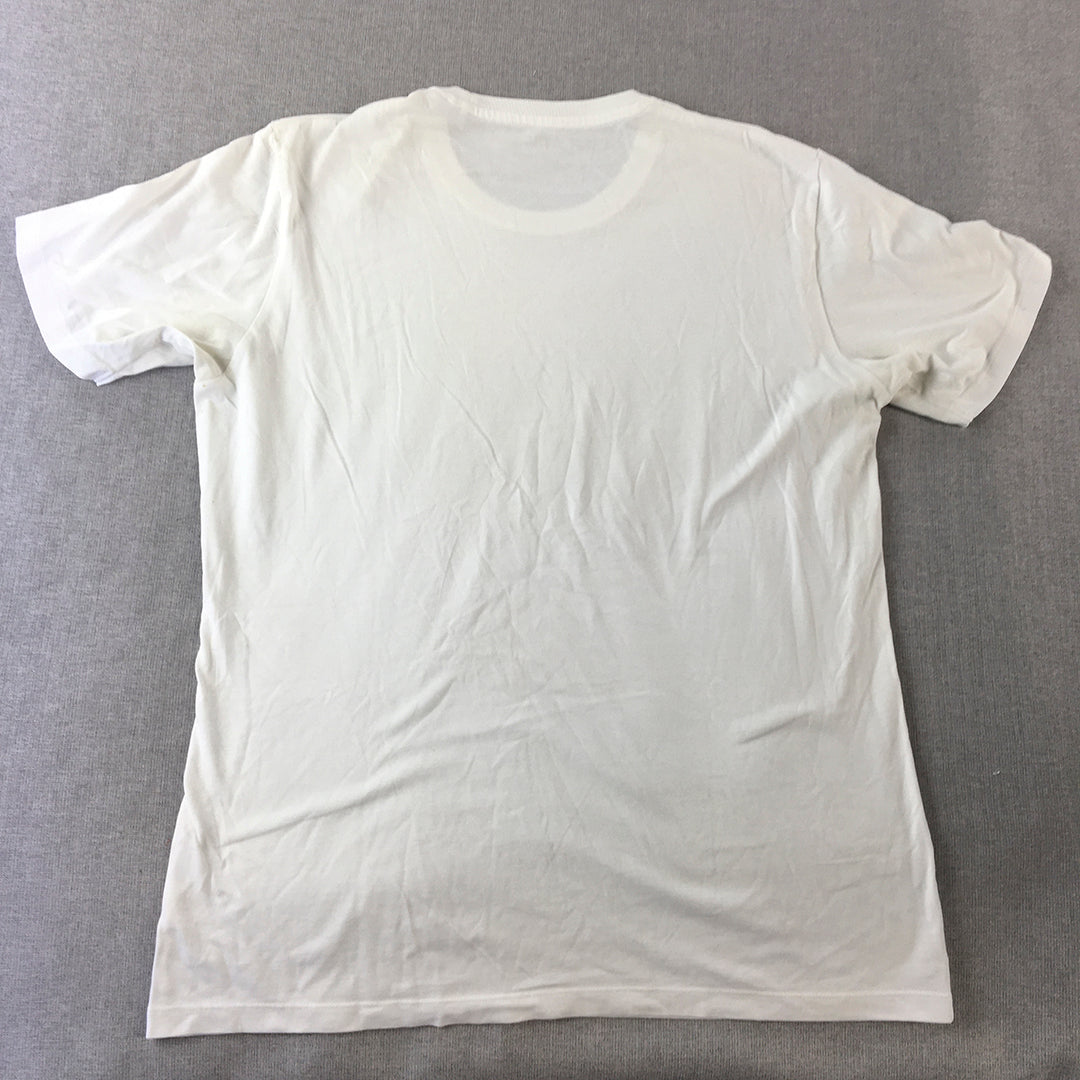 Uniqlo Mens T-Shirt Size M White Short Sleeve Crew Neck Tee