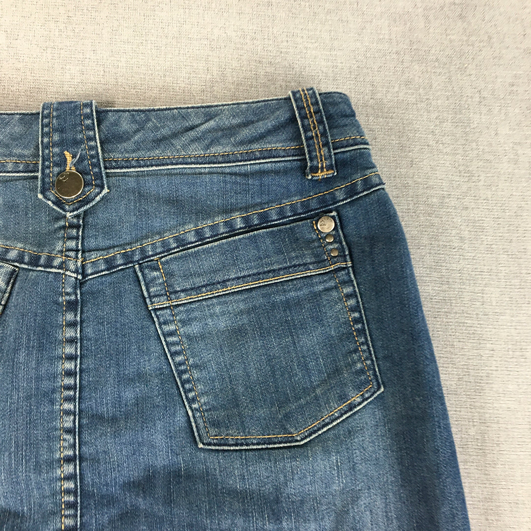 David Lawrence Womens Denim Skirt Size 6 Blue A-Line