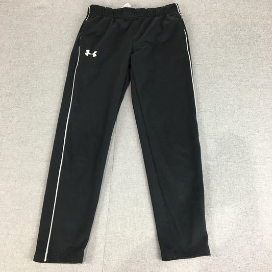 Under Armour Kids Boys Tracksuit Pants Youth Size M Black Logo Jogger