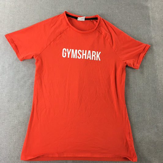 Gymshark Mens T-Shirt Size S Red Logo Short Sleeve Crew Neck Tee