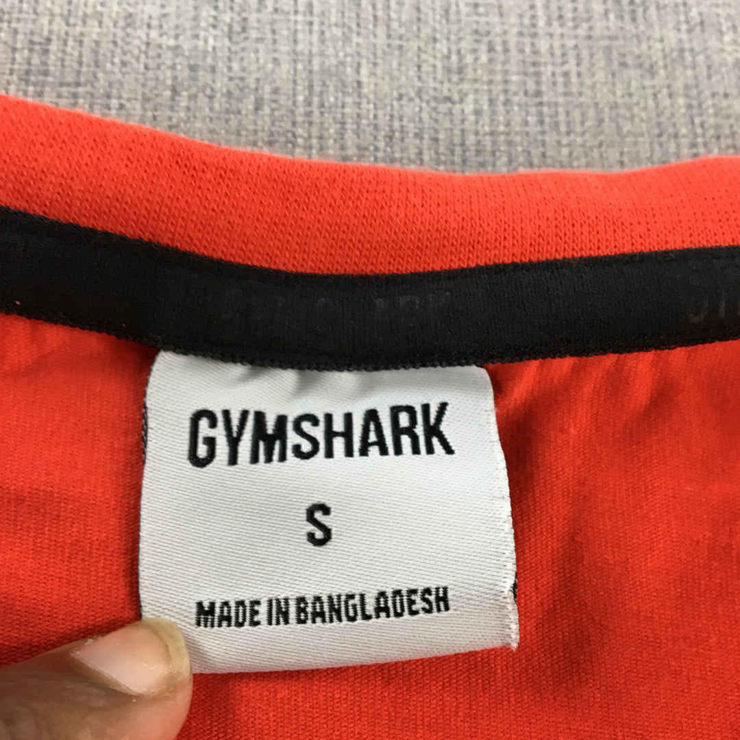 Gymshark Mens T-Shirt Size S Red Logo Short Sleeve Crew Neck Tee