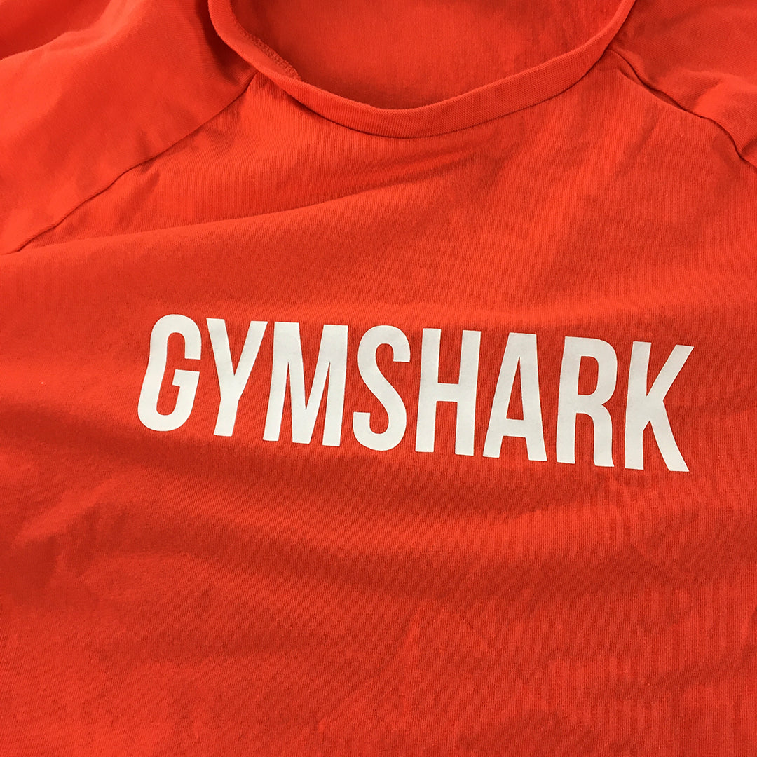 Gymshark Mens T-Shirt Size S Red Logo Short Sleeve Crew Neck Tee