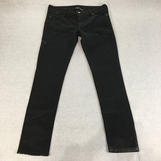 Garage Womens Skinny Jeans Size 12 Black Dark Wash Stretch Denim