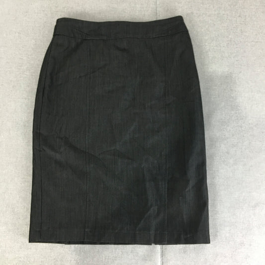 Forcast Womens Pencil Skirt Size 8 Black Straight Midi