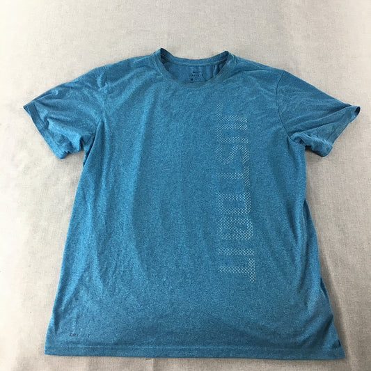 Nike Mens T-Shirt Size XL Blue Dri-Fit Just Do It Short Sleeve Tee