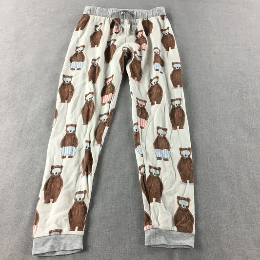 Peter Alexander Jnr Kids Sleepwear Pants Size 12 White Bear Pattern Pajama