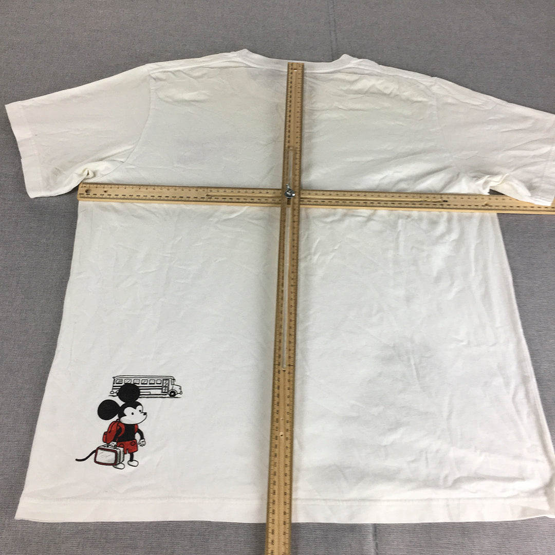 Uniqlo UT Disney x Jeffrey Brown Mens T-Shirt Size XL White Mickey Mouse