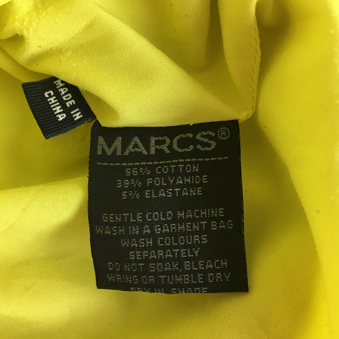 Marcs Womens Pleated Skirt Size 8 Yellow Mini Stretch Fabric