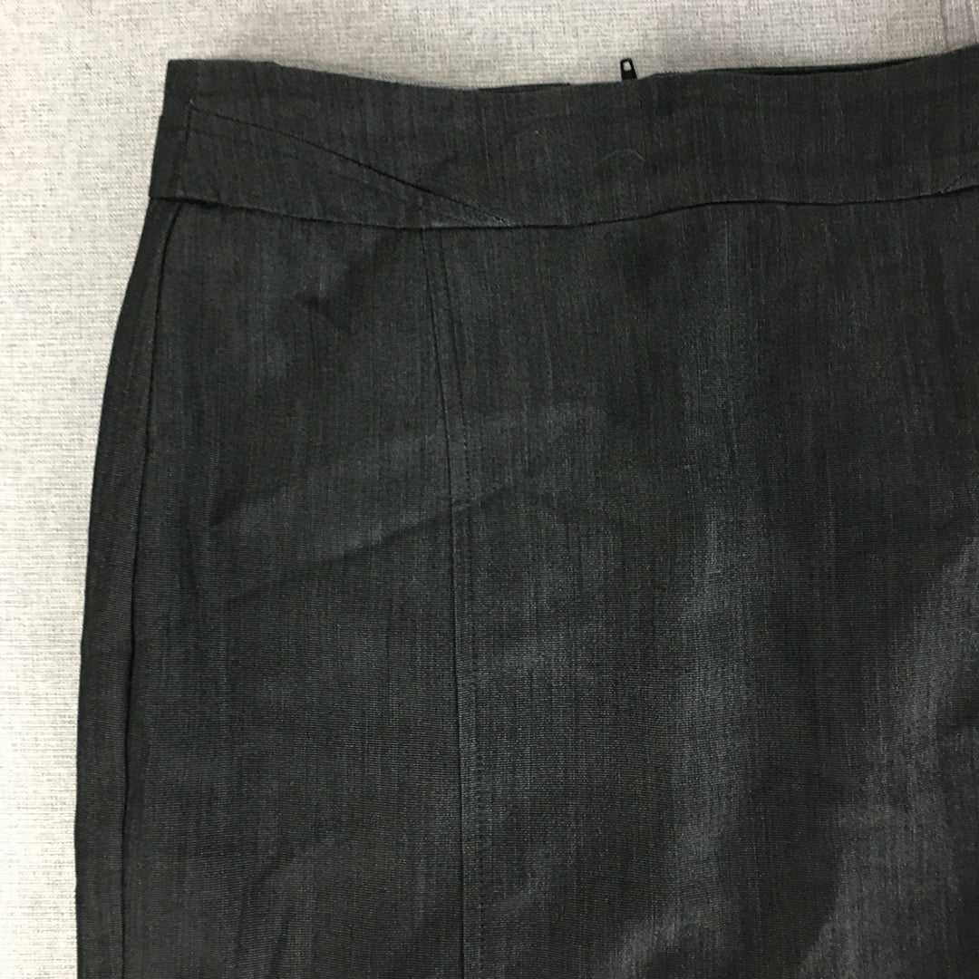 Forcast Womens Pencil Skirt Size 8 Black Straight Midi