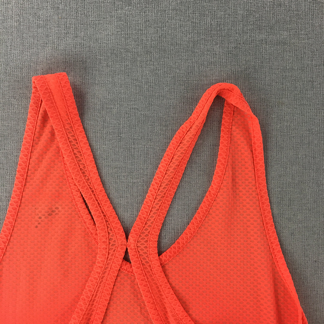 Puma Womens Tank Top Size S Orange Sleeveless Singlet Shirt