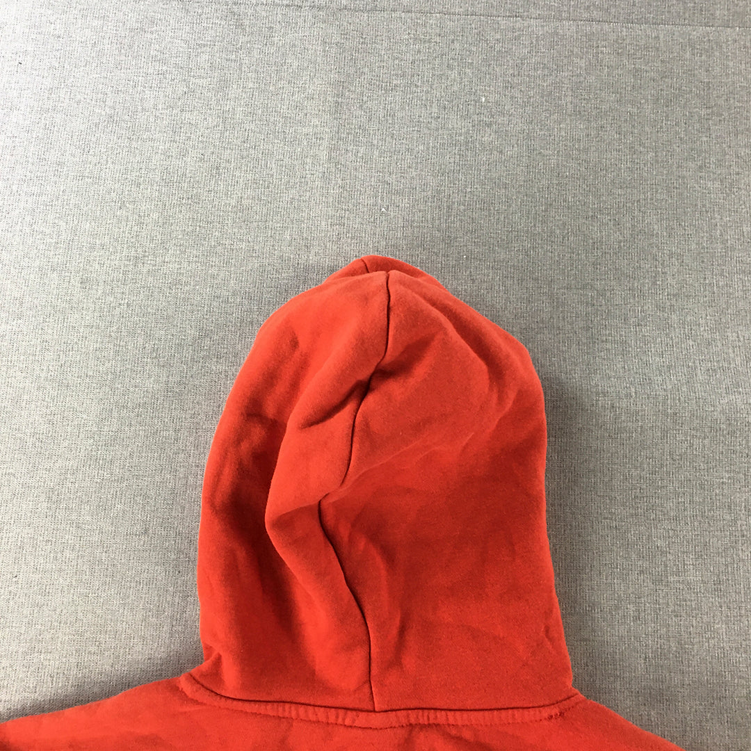 H&M Mens Hoodie Sweater Size M Red Pockets Pullover Jumper