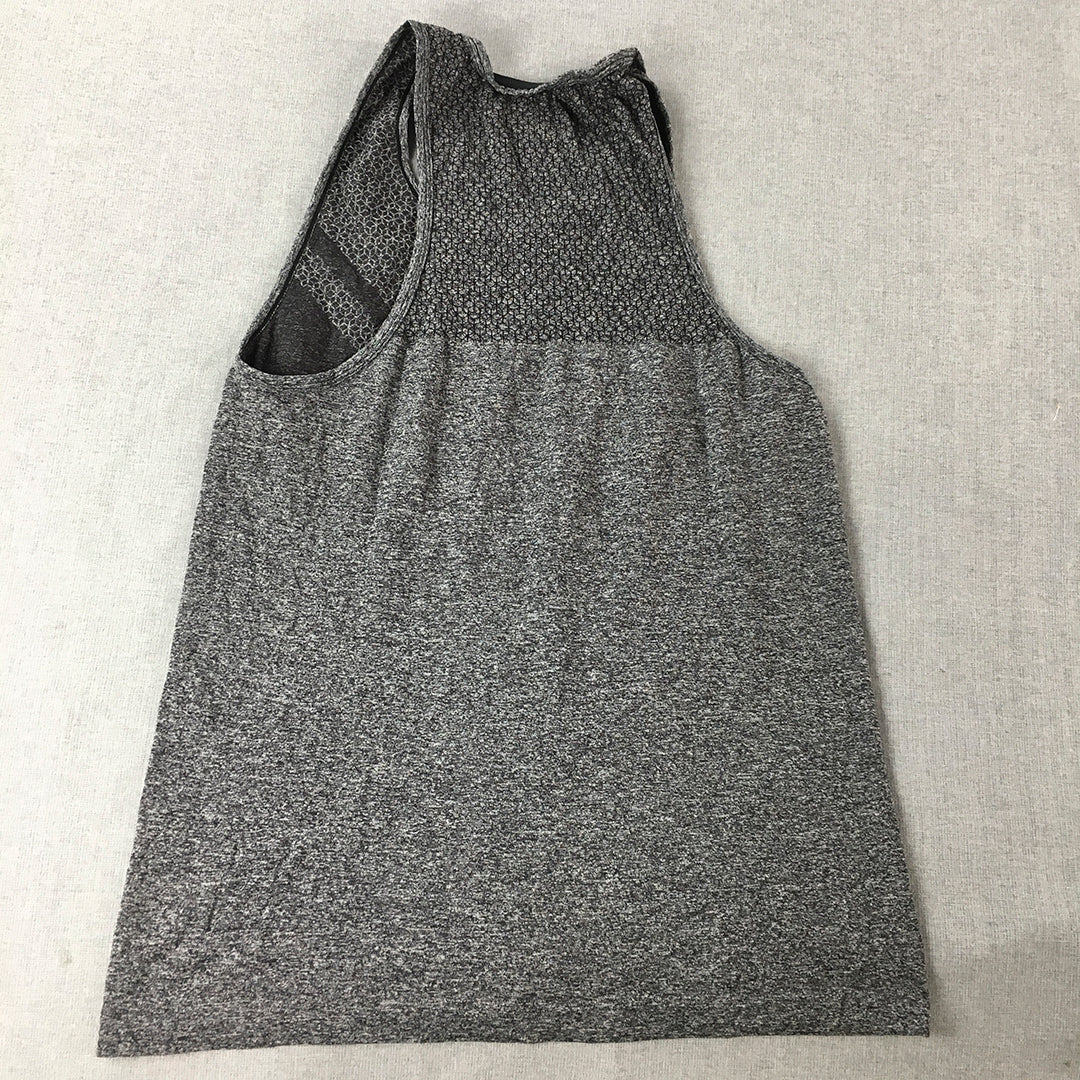 Muscle Nation Womens Tank Top Size XL Grey Logo Sleeveless Gym Activewear