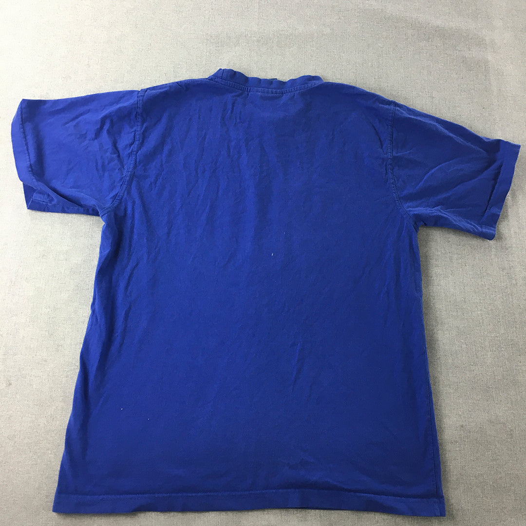 Subaru Mens T-Shirt Size M Blue Short Sleeve Crew Neck Car Auto Tee